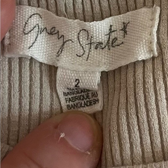 Grey State Ribbed Long Sleeve Top | Size 2 (Small) - Picture 4 of 7